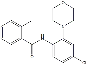 N-[4-chloro-2-(4-morpholinyl)phenyl]-2-iodobenzamide Struktur