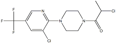 2-chloro-1-{4-[3-chloro-5-(trifluoromethyl)-2-pyridinyl]piperazino}-1-propanone Struktur