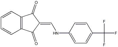 2-{[4-(trifluoromethyl)anilino]methylene}-1H-indene-1,3(2H)-dione Struktur