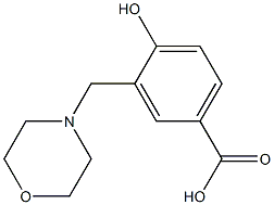 4-hydroxy-3-(morpholin-4-ylmethyl)benzoic acid Struktur