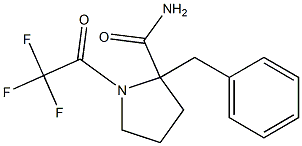 1-(Trifluoroacetyl)-2-benzylpyrrolidine-2-carboxamide Struktur