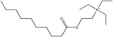 N,N,N-Triethyl-2-[(1-oxodecyl)oxy]ethanaminium Struktur