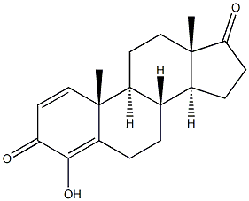 4-Hydroxyandrostane-1,4-diene-3,17-dione Struktur