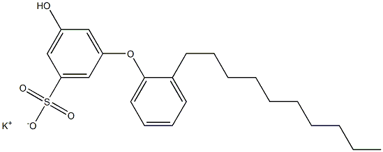 5-Hydroxy-2'-decyl[oxybisbenzene]-3-sulfonic acid potassium salt Struktur