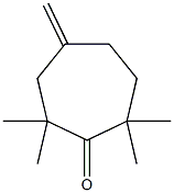 2,2,7,7-Tetramethyl-4-methylenecycloheptanone Struktur