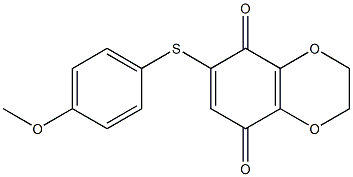 2,3-Dihydro-6-(4-methoxyphenylthio)-1,4-benzodioxin-5,8-dione Struktur