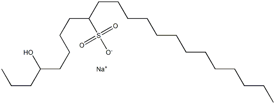 4-Hydroxydocosane-9-sulfonic acid sodium salt Struktur