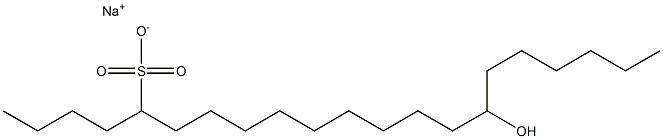 15-Hydroxyhenicosane-5-sulfonic acid sodium salt Struktur