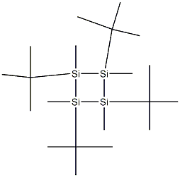 1,2,3,4-Tetra-tert-butyl-1,2,3,4-tetramethyl-1,2,3,4-tetrasilacyclobutane Struktur