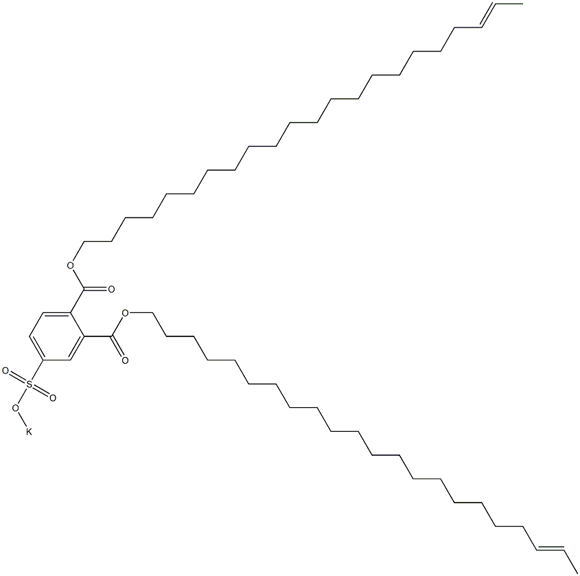 4-(Potassiosulfo)phthalic acid di(20-docosenyl) ester Struktur