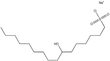 7-Hydroxyhexadecane-1-sulfonic acid sodium salt Struktur