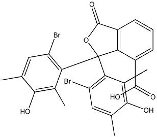 1,1-Bis(6-bromo-3-hydroxy-2,4-dimethylphenyl)-1,3-dihydro-3-oxoisobenzofuran-7-carboxylic acid Struktur