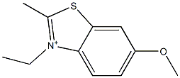 3-Ethyl-6-methoxy-2-methylbenzothiazolium Struktur