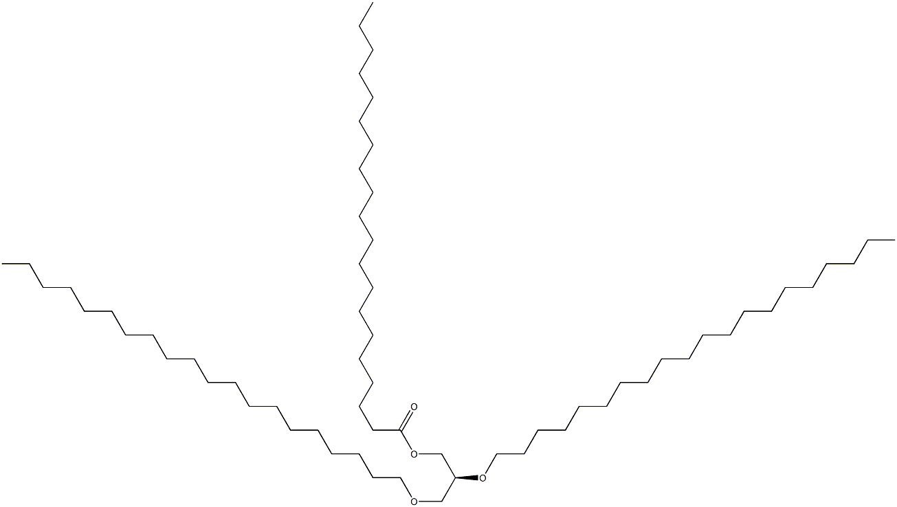 [S,(+)]-1-O-(1-Oxoicosyl)-2-O,3-O-diicosyl-L-glycerol Struktur