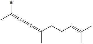 2-Bromo-5,9-dimethyl-2,3,4,8-decatetrene Struktur