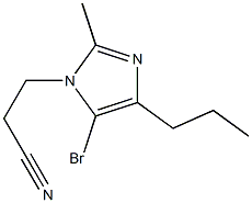 5-Bromo-1-(2-cyanoethyl)-2-methyl-4-propyl-1H-imidazole Struktur