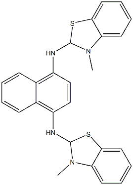 2,2'-[Naphthalene-1,4-diylbis(imino)]bis(2,3-dihydro-3-methylbenzothiazole) Struktur