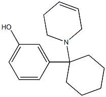 3-[1-[(1,2,3,6-Tetrahydropyridin)-1-yl]cyclohexyl]phenol Struktur