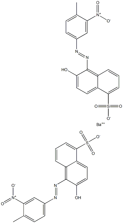 Bis[1-[(4-methyl-3-nitrophenyl)azo]-2-hydroxy-5-naphthalenesulfonic acid]barium salt Struktur