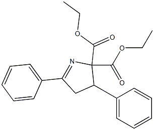 3,5-ジフェニル-3,4-ジヒドロ-2H-ピロール-2,2-ジカルボン酸ジエチル 化學構造式