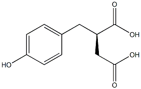 [R,(+)]-(p-Hydroxybenzyl)succinic acid Struktur