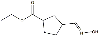 3-[(Hydroxyimino)methyl]cyclopentane-1-carboxylic acid ethyl ester Struktur