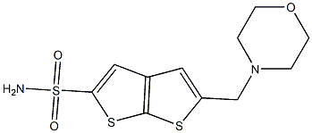 5-[Morpholinomethyl]thieno[2,3-b]thiophene-2-sulfonamide Struktur