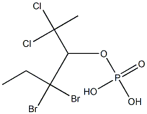 Phosphoric acid hydrogen (1,1-dibromopropyl)(2,2-dichloropropyl) ester Struktur