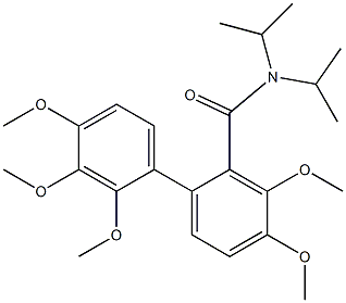 N,N-Diisopropyl-2',3,3',4,4'-pentamethoxy[1,1'-biphenyl]-2-carboxamide Struktur