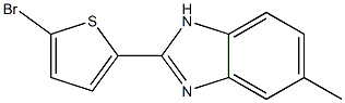 5-Methyl-2-(5-bromothiophen-2-yl)-1H-benzimidazole Struktur