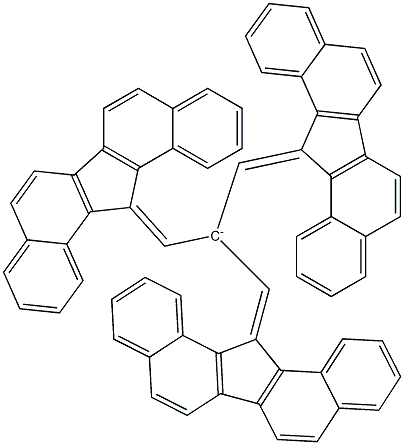 1,3-Bis(13H-dibenzo[a,i]fluoren-13-ylidene)-2-(13H-dibenzo[a,i]fluoren-13-ylidenemethyl)propan-2-ide Struktur