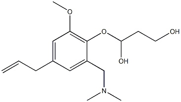 3-[4-Allyl-2-[(dimethylamino)methyl]-6-methoxyphenoxy]-1,3-propanediol Struktur