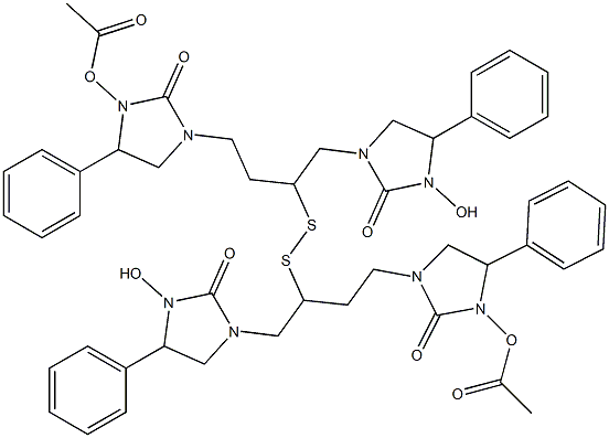 [2-(1-Acetoxy-5-phenyl-2-oxoimidazolidin-3-yl)ethyl][2-(1-hydroxy-5-phenyl-2-oxoimidazolidin-3-yl)ethyl] persulfide Struktur