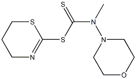 Methyl(morpholino)dithiocarbamic acid (5,6-dihydro-4H-1,3-thiazin)-2-yl ester Struktur