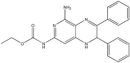 N-[(5-Amino-1,2-dihydro-2,3-diphenylpyrido[3,4-b]pyrazin)-7-yl]carbamic acid ethyl ester Struktur