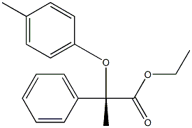 [S,(+)]-2-Phenyl-2-(p-tolyloxy)propionic acid ethyl ester Struktur