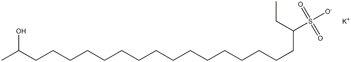 20-Hydroxyhenicosane-3-sulfonic acid potassium salt Struktur