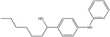 4-(1-Hydroxyheptyl)phenylphenylamine Struktur