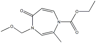 4,5-Dihydro-4-methoxymethyl-2-methyl-5-oxo-1H-1,4-diazepine-1-carboxylic acid ethyl ester Struktur