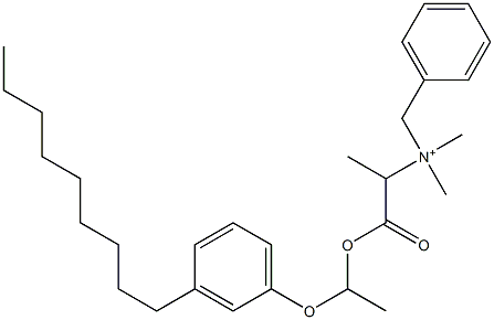 N,N-Dimethyl-N-benzyl-N-[1-[[1-(3-nonylphenyloxy)ethyl]oxycarbonyl]ethyl]aminium Struktur