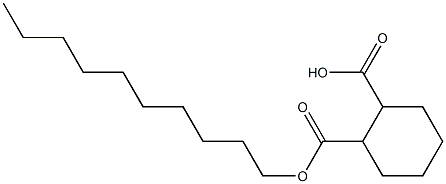 Cyclohexane-1,2-dicarboxylic acid hydrogen 1-decyl ester Struktur