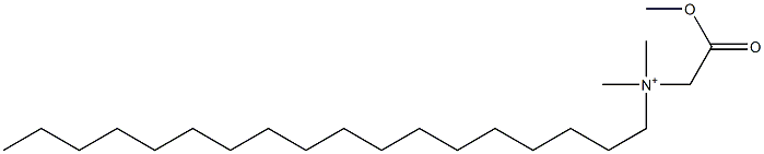 N-(Methoxycarbonylmethyl)-N,N-dimethyl-1-octadecanaminium Struktur