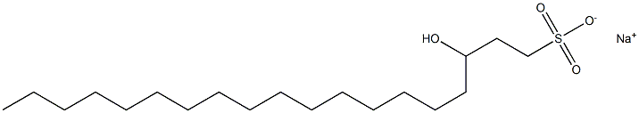 3-Hydroxynonadecane-1-sulfonic acid sodium salt Struktur