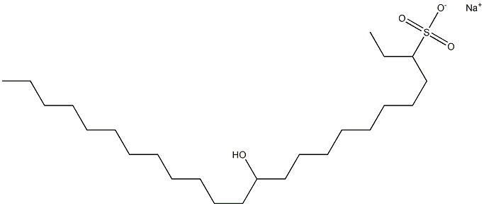 12-Hydroxytetracosane-3-sulfonic acid sodium salt Struktur