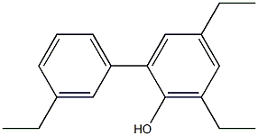 4,6-Diethyl-2-(3-ethylphenyl)phenol Struktur