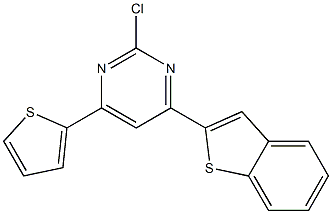 2-Chloro-4-(benzo[b]thiophen-2-yl)-6-(2-thienyl)pyrimidine Struktur