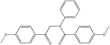 1,4-Bis(4-methoxyphenyl)-2-phenyl-1,4-butanedione Struktur