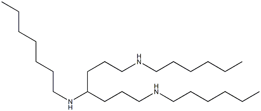 N,N''-Dihexyl-N'-heptylheptane-1,4,7-triamine Struktur