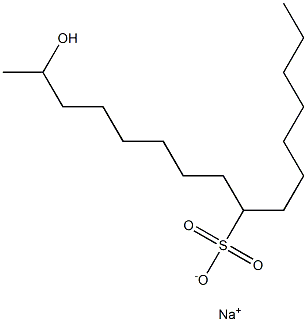 15-Hydroxyhexadecane-8-sulfonic acid sodium salt Structure