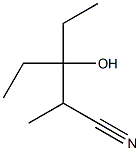 2-Methyl-3-ethyl-3-hydroxypentanenitrile Struktur